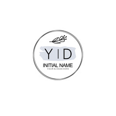 YD Hand drawn wedding monogram logo