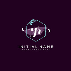 YR Beautiful handwriting logo or wedding monograms collection