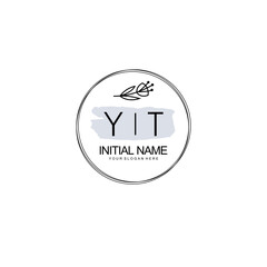 YT Hand drawn wedding monogram logo