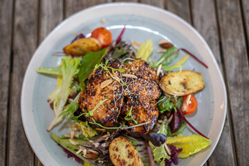 grilled chicken with vegetables