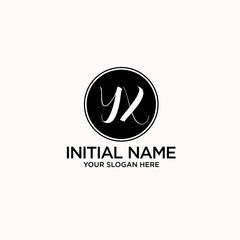 YX monogram logo template vector