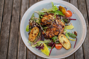 grilled chicken with vegetables