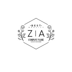 ZA Hand drawn wedding monogram logo