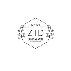 ZD Hand drawn wedding monogram logo