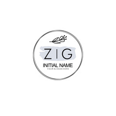 ZG Hand drawn wedding monogram logo