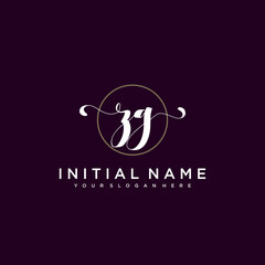 Obraz premium ZG Beautiful handwriting logo or wedding monograms collection