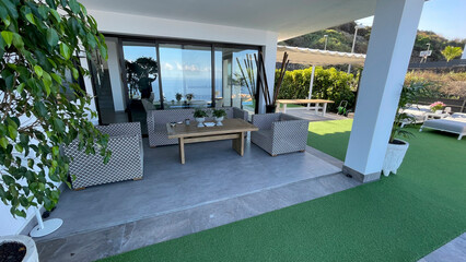 Sitzecke auf der Terrasse