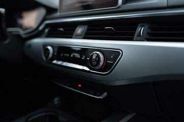 Fototapeta na wymiar climate control unit in the car interior