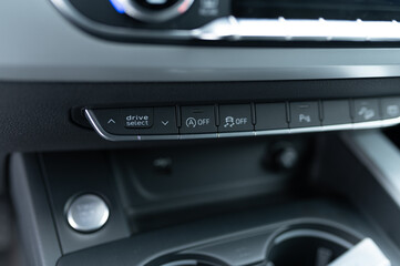 Fototapeta premium multimedia control unit in the car interior