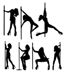 pole dancer dancing pose silhouette