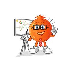 pomegranate marketing character. cartoon mascot vector