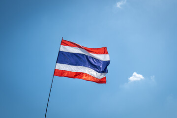 Thailand flag, National flag of Thailand waving. Thai Kingdom flag.
