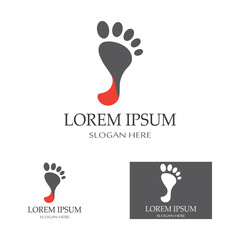 footprints,foot care,and footstep, logo images illustration design
