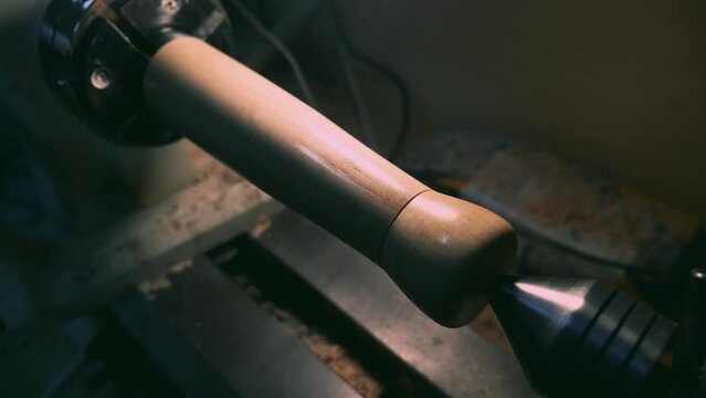 Finished Wooden Leg CNC Machined