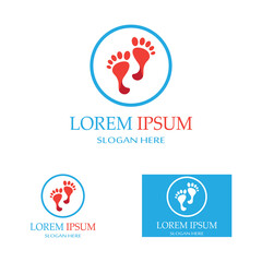 footprints,foot care,and footstep, logo images illustration design