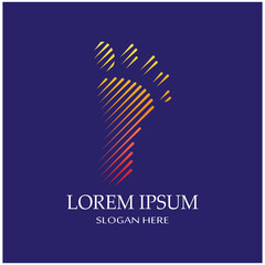 footprints,foot care,and footstep, logo images illustration design