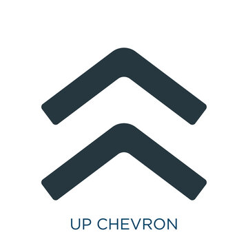 Up Chevron Vector Icon. Up Chevron, Arrow, Up Filled Icons From Black Flat User Interface Concept. Isolated Glyph Icon, Vector Illustration Symbol Element For Web Design And Mobile Apps