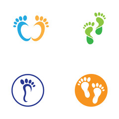 footprints,foot care,and footstep, logo images illustration design