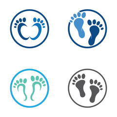 footprints,foot care,and footstep, logo images illustration design