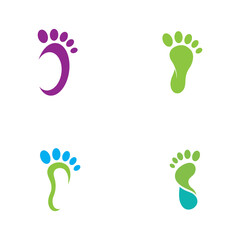 footprints,foot care,and footstep, logo images illustration design