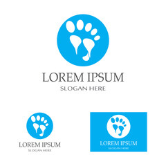 footprints,foot care,and footstep, logo images illustration design