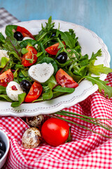 Caprese salad with tomatoes and mozzarella