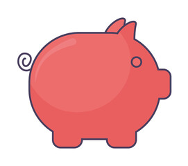 red piggy bank