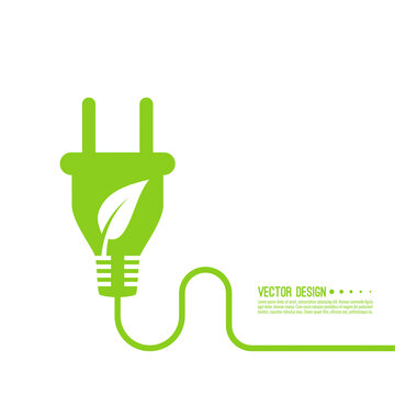 Vector background with electric plug