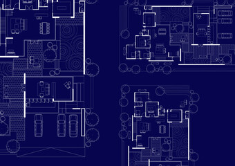 Floor plan designed building on the drawing.
