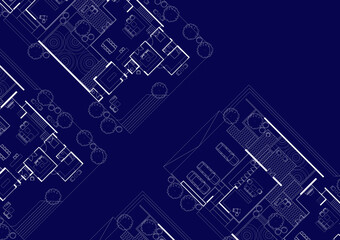 Floor plan designed building on the drawing.