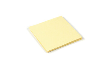 A sticker and a paper clip isolated on a white background