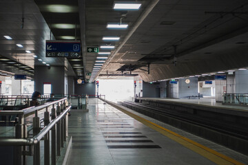 Fototapeta premium platform of the electric train