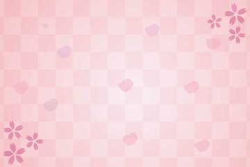 淡いピンクと桜の背景 花吹雪 紙吹雪