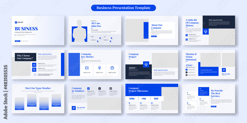 Canvas Prints creative business powerpoint presentation slides template design. use for modern keynote presentatio