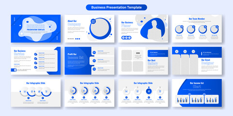 Creative business PowerPoint presentation slides template design. Use for modern keynote presentation background, brochure design, website slider, landing page, annual report, company profile - obrazy, fototapety, plakaty