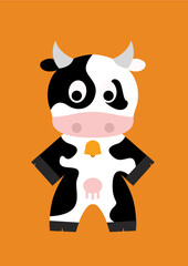 Simpatici dolci carini cool animaletti per bambini giocattoli pupazzi puppet mucca