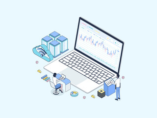 Foreign Currency Isometric Illustration Lineal Color. Suitable for Mobile App, Website, Banner, Diagrams, Infographics, and Other Graphic Assets.