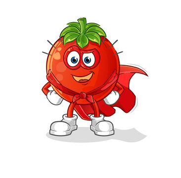recommend clip art: tomato heroes vector. cartoon character