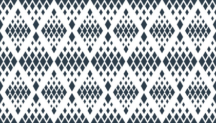 Rhombuses seamless geometric vector pattern, rhomb simple black and white wallpaper background, regular tile design picture.
