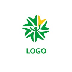 VECTOR of flower icon. People. Company logo: spa, boutique, beauty salon, cosmetician, shop. Business icon for the other company. Design element. Vector Illustration.