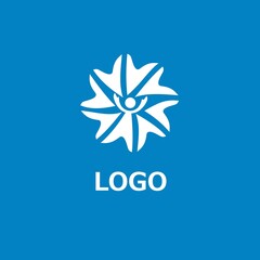 VECTOR of flower icon. People. Company logo: spa, boutique, beauty salon, cosmetician, shop. Business icon for the other company. Design element. Vector Illustration.