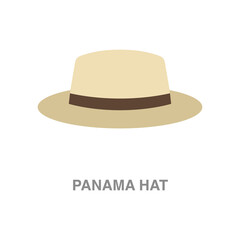 Panama hat  illustration on transparent background