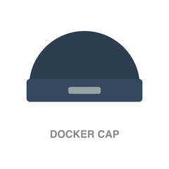 Docker cap illustration on transparent background