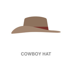 cowboy hat illustration on transparent background