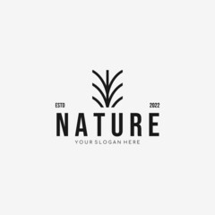 Nature logo template minimalist logo design vector illustration