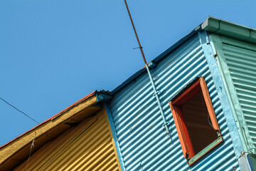 Amerique Sud Argentine Buenos Aires Ville quartier La Boca football jaune bleu rue Caminito couleurs artistes commerces tourisme