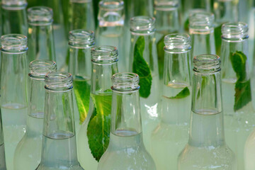 lemonade DRINK IN A CLASS BOTTLE LEAVES 