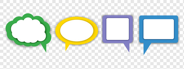 3d Speech bubbles Icon.Speech clouds chat bubble icon. vector isolated on transparent background.Message box communication.