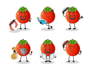 tomato arab character. cartoon mascot vector