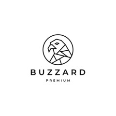 Buzzard head logo vector icon design template
